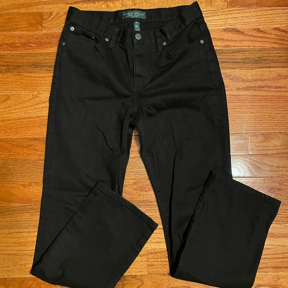 Women’s Chaps Black Classic Straight Jeans Size 8P - Picture 1 of 7